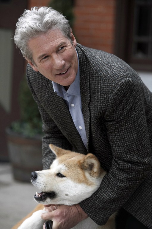 Richard Gere z psem-aktorem z filmu 