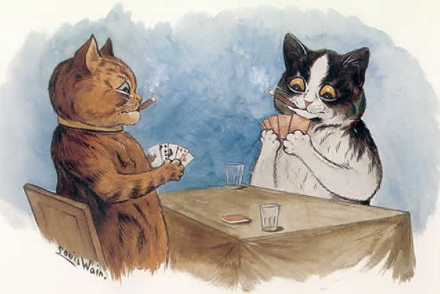 Louis Wain, Koty grające w pokera, b.d.