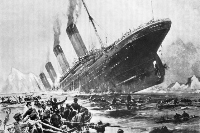 Plakat filmu "Titanic" z 1943 roku. Nie zachowały się żadne zdjęcia z samej katastrofy statku.