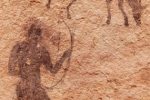 Prehistoryczne malowidło naskalne, Algieria.